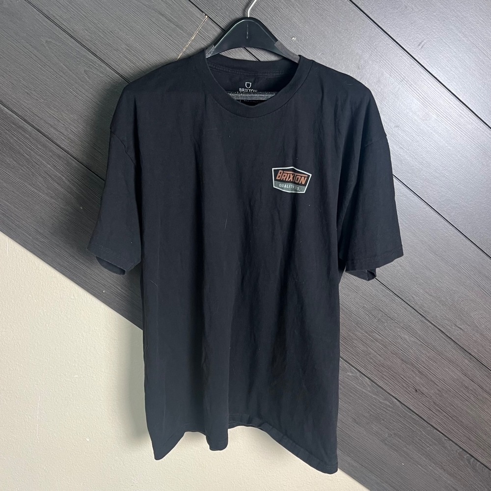 Brixton Quality Co Graphic T Shirt Black Logo Short Sleeve XL Skate Streetwear